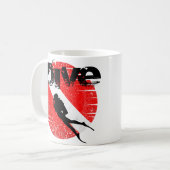 Tauchsport, American Diver Down Flag SCUBA Kaffeetasse (Vorderseite Links)