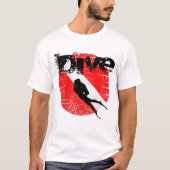 Tauchsport, American Diver Down Flag SCUBA T-Shirt (Vorderseite)