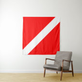 Tauchsport, American Diver Down Flag SCUBA Wandteppich (Beispiel (Horizontal))
