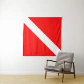 Tauchsport, American Diver Down Flag SCUBA Wandteppich (Beispiel)