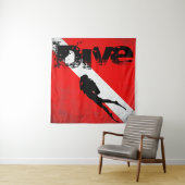 Tauchsport, American Diver Down Flag SCUBA Wandteppich (Beispiel)