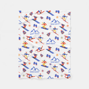 Tauchtal Utah Wasatch Ski Snowboard Muster Fleecedecke