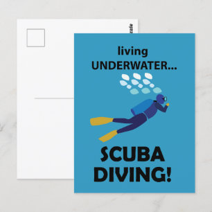 Tauchtauchen Leben Unter Wasser Tauchtauchen Postkarte