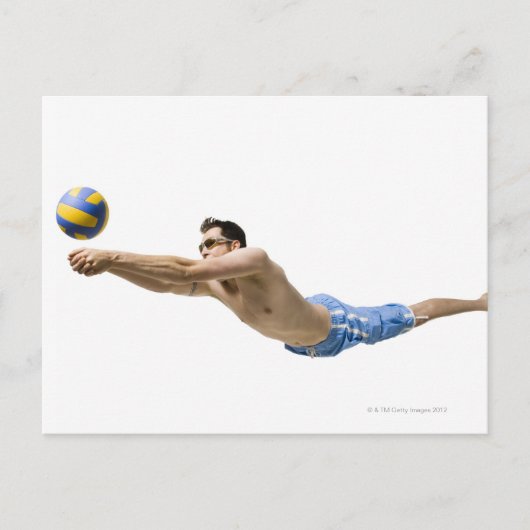 Tauchvolleyball-Spieler Postkarte (Vorderseite)