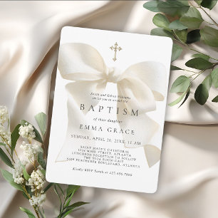 Tauf-Bogen Elegant Elfenbein für Mädchen Einladung