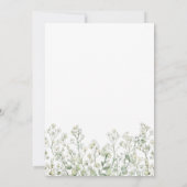 Tauf Einladung Baby's Breath (Rückseite)