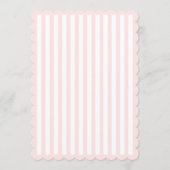 Tauf Einladung Mädchen mit rosa Streifen (Rückseite)