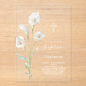 Tauf Einladung mit Calla-Lilie (Vorderseite)