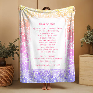 Tauf-Fleece-Decken Gottesgeschenk Spezialgebet  Fleecedecke