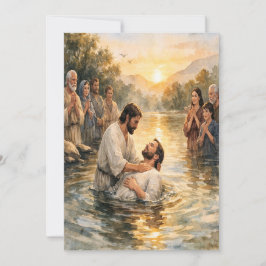 Tauf-Grußkarte nach Matthäus 28:19 personalisierba Feiertagskarte