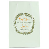 Tauf-Olivenkranz nach Maß Mittlere Geschenktüte (Vorderseite)