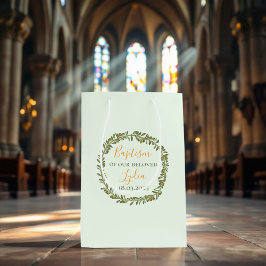 Tauf-Olivenkranz nach Maß Mittlere Geschenktüte