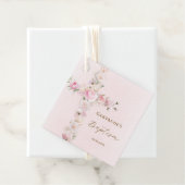 Tauf rosa Blumenkreuz Geschenkanhänger (Beispiel)