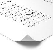 Tauf-Sitzplan Blaue Schleife Poster (Ecke)