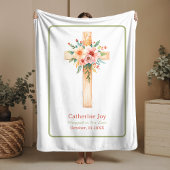 Tauf-Taufname-Fleece-Decke Paten-Geschenk Fleecedecke