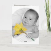 Taufankündigung Feiertagskarte (Rückseite)