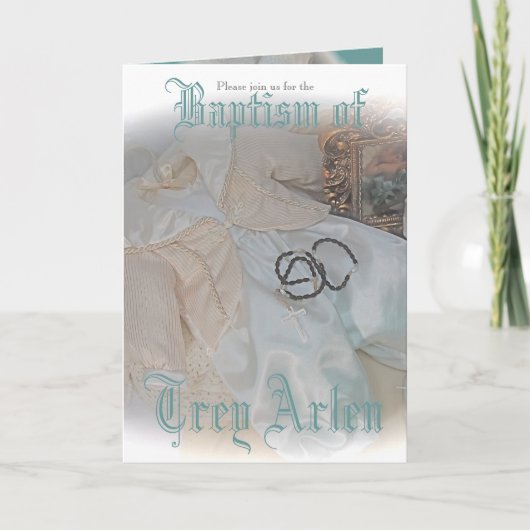 Taufankündigung Feiertagskarte (Vorderseite)