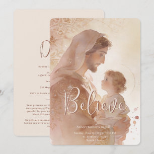 Taufaufruf St. Joseph Baby Jesus Christliche Taufe Einladung