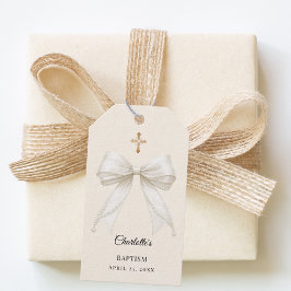 Taufband Elfenbeinperlen DIY Geschenkanhänger