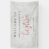 Taufbanner Marmorbanner Rose Gold Banner (Vertikal)