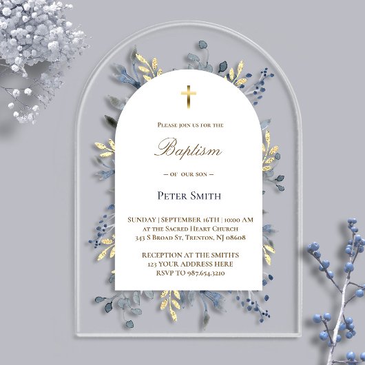 Taufbecken Acryleinladungen