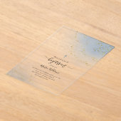 Taufbecken Aquarell Imitate Glitzer Acryleinladungen (Ablage )