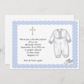 Taufbecken Blau Einladung (Vorne/Hinten)