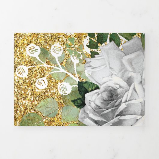 Taufbecken Engel Geschlecht neutrale dreistellige Dreifach Gefaltete Einladung (Cover)