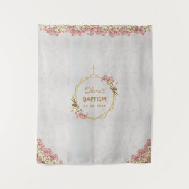 Taufbecken Gold Rosa Orchideenmarmor Geometrisch Wandteppich