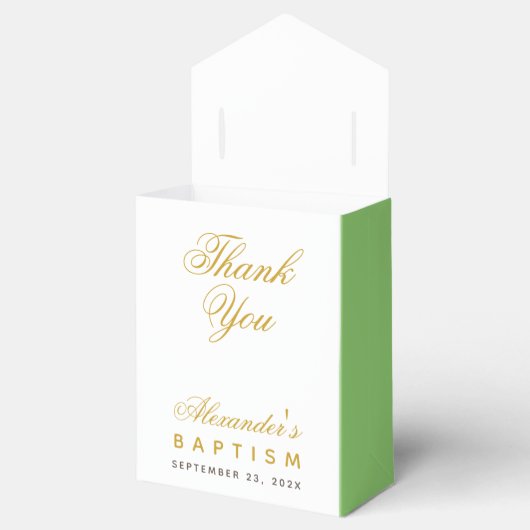 Taufbecken Grünkenkrebs Gold Kreuz Geschlecht neut Geschenkschachtel (Geöffnet)