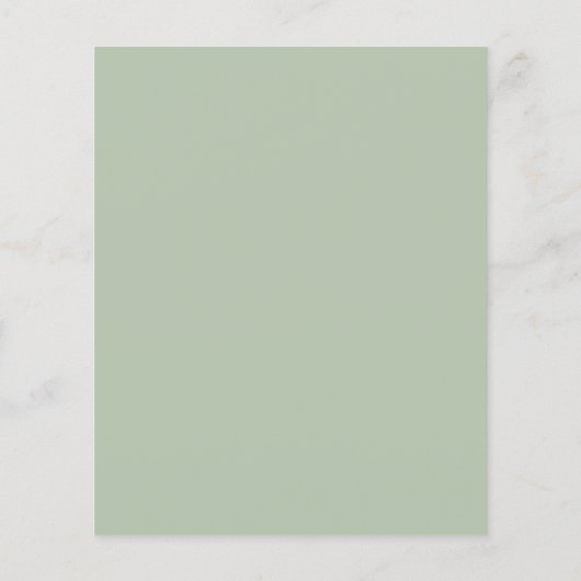 Taufbecken-Haushalt Arch grüne Skripteinladung (Rückseite)