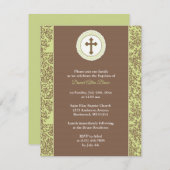 Taufbecken neutrale grüne Einladung (Vorne/Hinten)