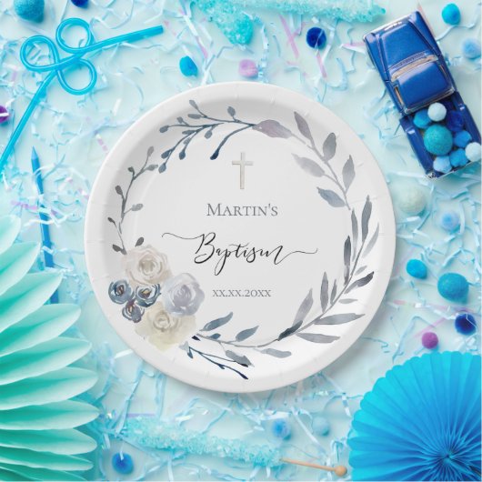 Taufbecken Pappteller (Party)