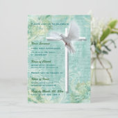 Taufbecken, religiöse Kommunion Einladung (Stehend Vorderseite)