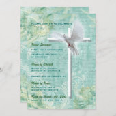 Taufbecken, religiöse Kommunion Einladung (Vorne/Hinten)