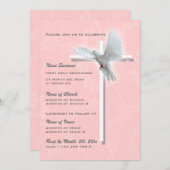 Taufbecken, religiöse Kommunion Einladung (Vorne/Hinten)