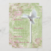 Taufbecken, religiöse Kommunion Einladung (Vorne/Hinten)