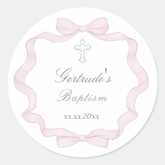 Taufbecken Runder Aufkleber (Vorderseite)