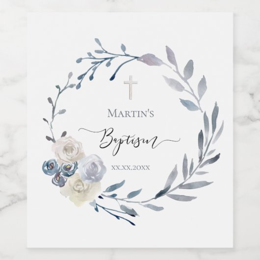 Taufbecken Weinetikett (Einzelnes Label)