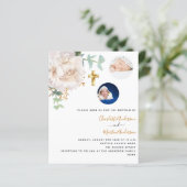 Taufbecken-Zwillinge Blumenzwiebeln Einladung zum (Stehend Vorderseite)