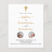 Taufbecken - Zwillinge mit weißem Foto (Vorderseite)