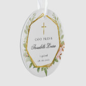 Taufbild Goldkreuz Ornament (Vorderseite)