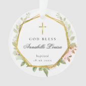 Taufbild Goldkreuz Ornament (Vorderseite)
