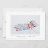 Taufbock | Einfaches und modernes Foto Einladung (Vorderseite)