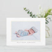 Taufbock | Einfaches und modernes Foto Einladung (Stehend Vorderseite)