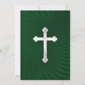 Taufe 1. Kommunion Bestätigung Emerald Pearl Einladung (Vorderseite)