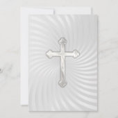 Taufe 1. Kommunion Bestätigung Light Gray Einladung (Vorderseite)