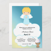 Taufe Angel Einladung (Vorne/Hinten)