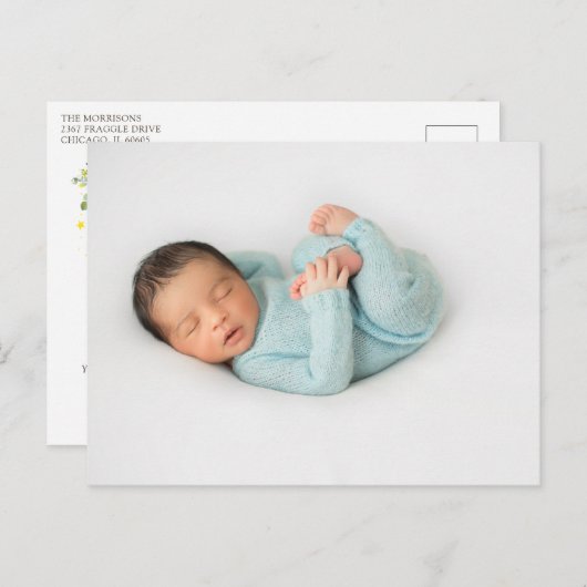 Taufe Angels Glitzer Vielen Dank Postcard Postkarte (Vorne/Hinten)