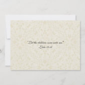 Taufe Baby Angel Vintage Einladung (Rückseite)